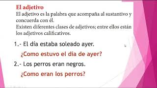 EL ADJETIVO PARA SEGUNDO GRADO DE PRIMARIA 2020