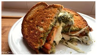 Caprese Grilled Cheese Sandwich - Basil Pesto Part 2