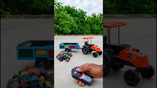 Unboxing sonalika tractor trolley & die-cast truck loading concrete Review #tractor