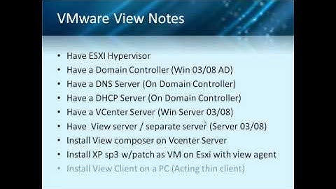 Vmware View Architecture Part 1 of 5