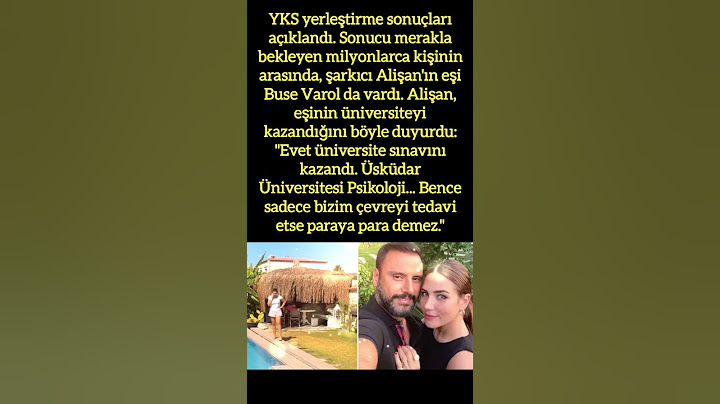 ALİŞAN'DAN EŞİNE TEBRİK: BUSE VAROL ÜNİVERSİTEYİ KAZANDI