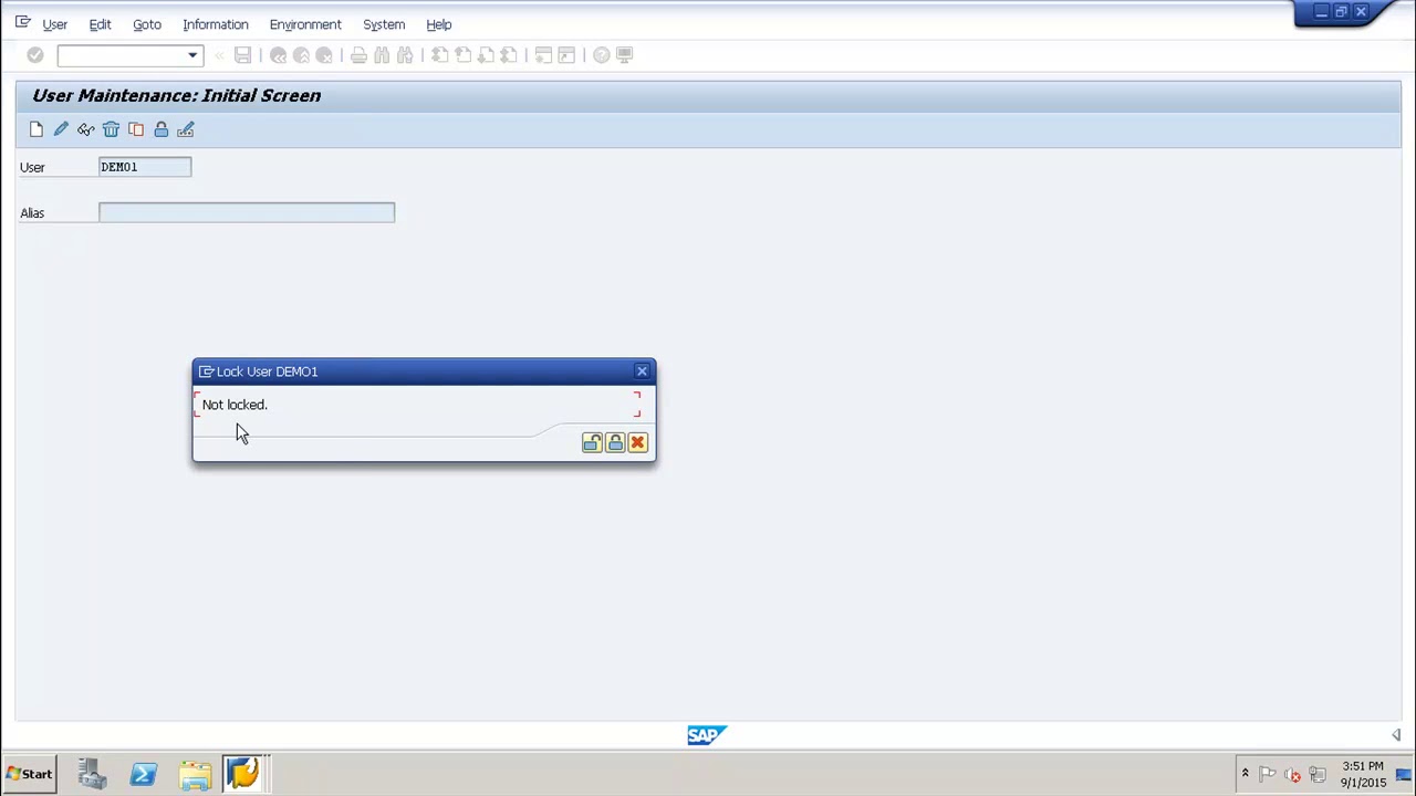 how to unlock account assignment in sap