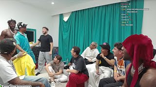 Charleston White Meets FaZe Rug, Silky, YourRAGE, xQc, Antonio Brown & MORE With Adin Ross!
