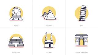 Famous Landmark Animated Icons | After Effects screenshot 5