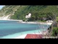 Portonovo beach in le Marche Conero Riviera Italy. Spiaggia Italia. Strand Italien