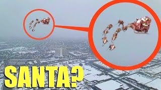 Drone catches Santa Claus FLYING in his sleigh on Christmas Eve (almost hits drone) screenshot 3