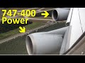 Powerful Lufthansa Boeing 747-400 takeoff from Frankfurt heading to Vancouver - Upper Deck view