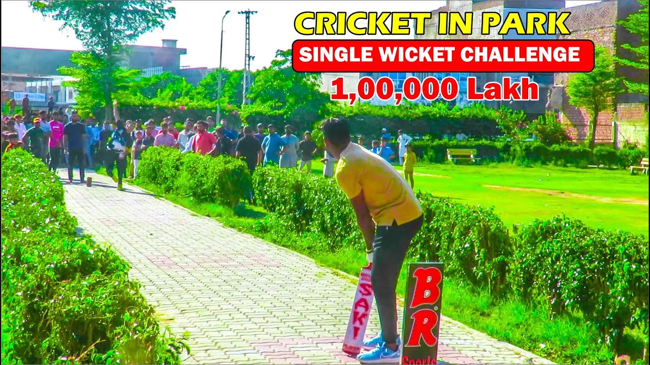 SINGLE WICKET CHALLENGE 3 BACK TO BACK MATCHES CRICKET IN PARK
