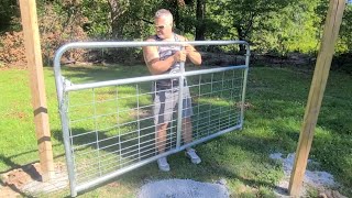 Installing a Livestock Gate  #tractorsupply #farming #homestead