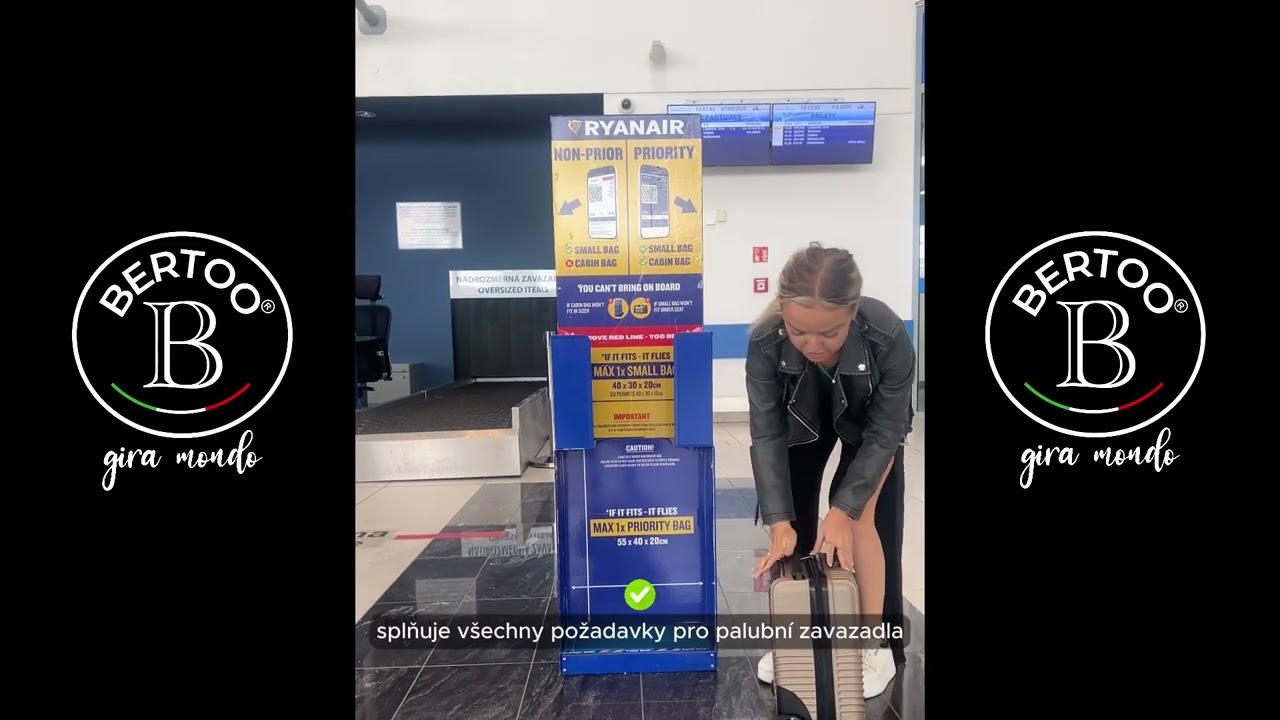 Kufr pod sedadlo BERTOO MILANO champagne xxs - palubní zavazadlo