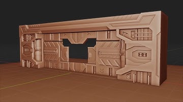 Sci-Fi door - Blender 3D viewport render