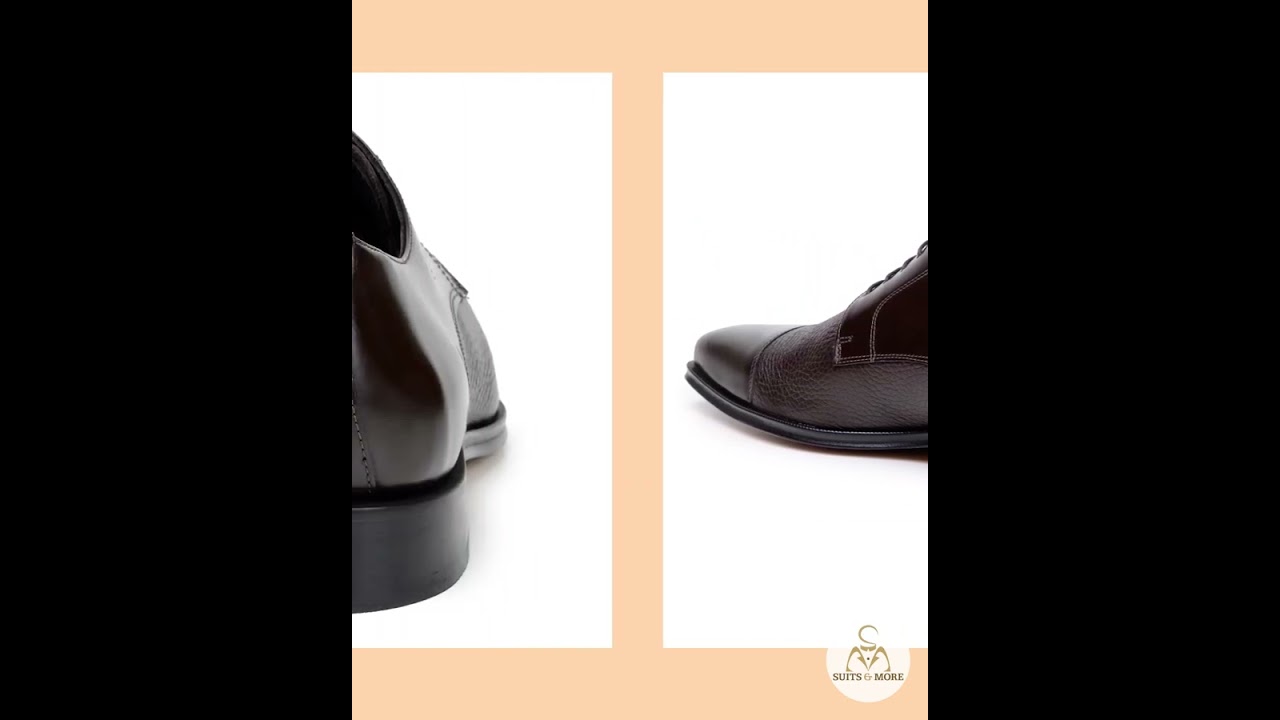 Belvedere Alexander Collection: Brown Italian Leather Cap Toe Dress Shoe