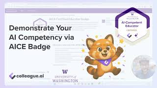 Grow Your AI Competency (AICE): A Micro-Credential Offered by the University of Washington