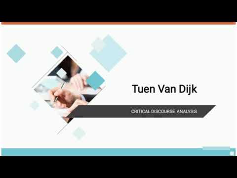 Teun Van Dijk ക്രിട്ടിക്കൽ ഡിസ്‌കോഴ്‌സ് അനാലിസിസ് (വിദ്യാഭ്യാസ ആവശ്യങ്ങൾക്കായി)