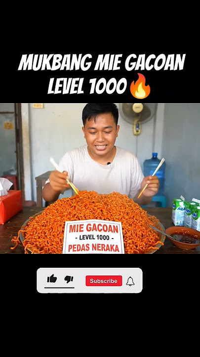 Mukbang mie gacoan lv 1000 pedas neraka🤯🔥 #ai#shortvideo
