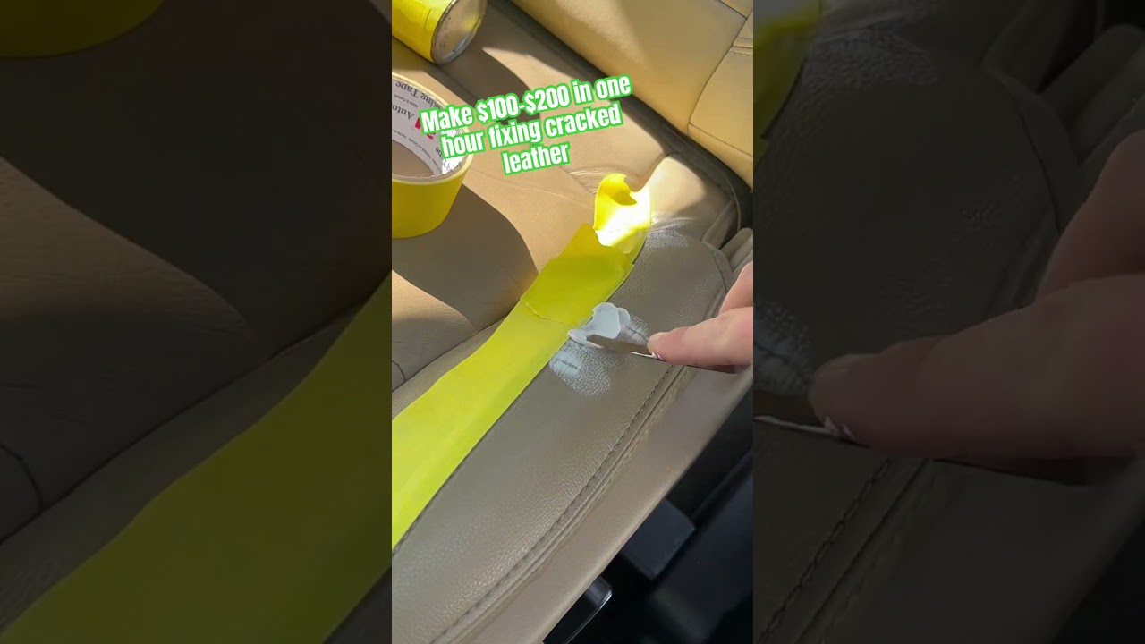 How to make $100 to $200 in one hour fixing cracked leather !!