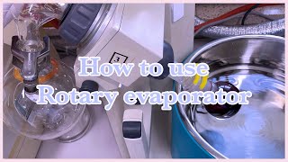 🔬회전증발농축기 (Rotary Evaporator) 사용법🍒