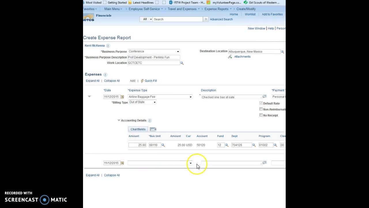 Expense Report Training -PeopleSoft