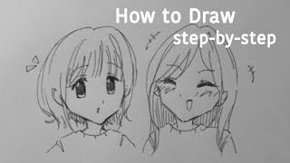 How to draw: Anime Girl pose Easy Tutorial