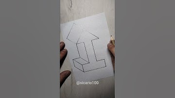 In 30 seconds - How to make the "Arrow Sign" in 3D? What is the easiest way to draw an ARROW? Shorts