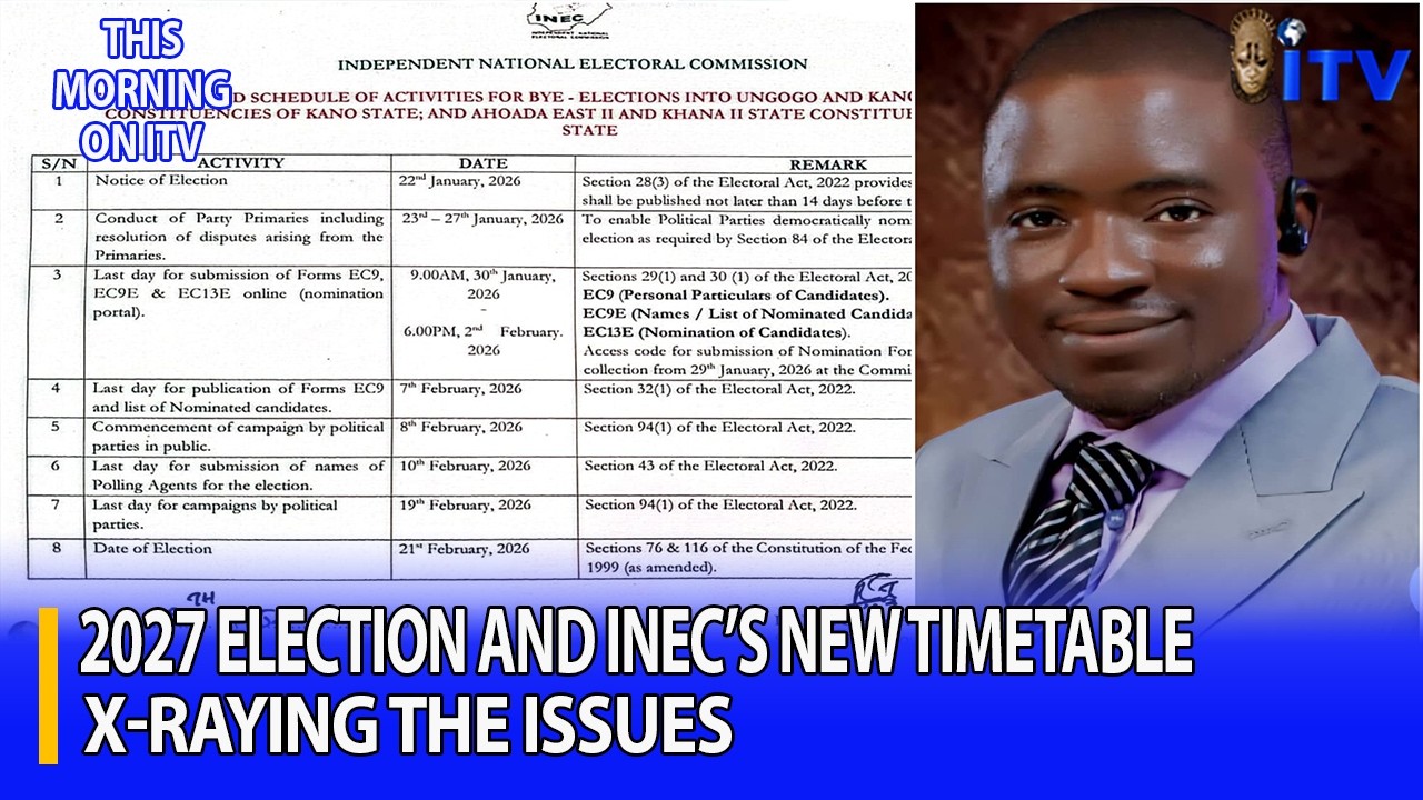 2027 Election And INEC’s New Timetable: X-Raying The Issues | TMI