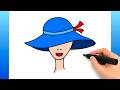 How To Draw A Girl With Hat (Easy Drawing Tutorial)