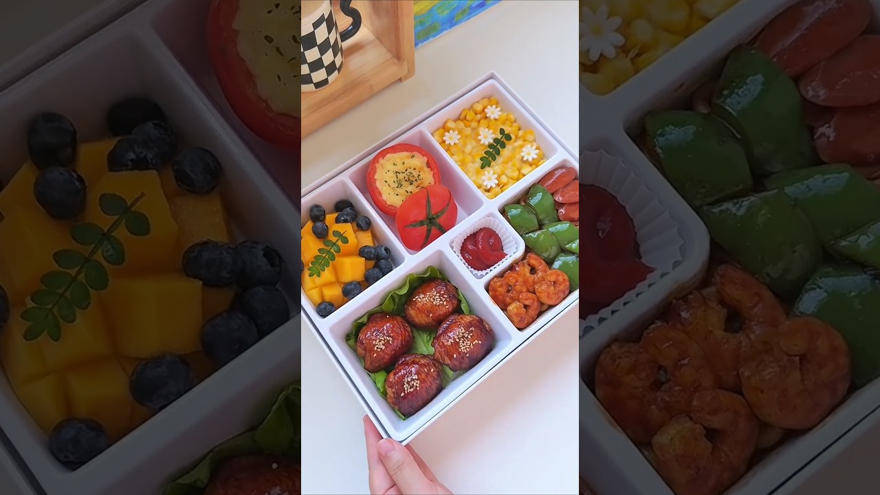 Make a bento box with me #food #asmr #lunchbox #bento