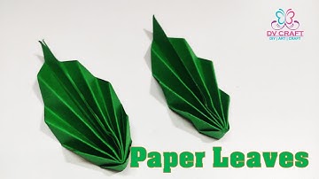 How to Make Paper Flower Leaves - DIY Easy Paper Leaf Making Tutorial DV Craft