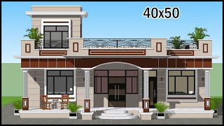 40'-0'x50'-0' 4BHK 3D House Plan | Whatsapp/Call  91-7078269797,  91-7078269696 | Gopal Architecture
