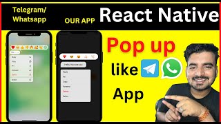 React Native Pop up like Whatsapp & Telegram App  🔥 | In Hindi | Engineer Codewala