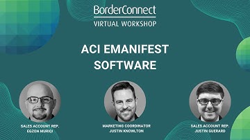 BorderConnect Virtual Workshop - ACI eManifest