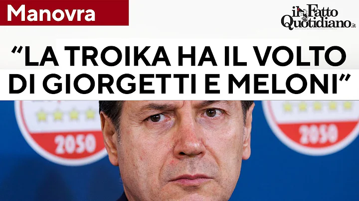 Conte boccia la manovra: "Oggi la Troika ha il vol...