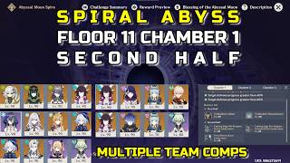 NEW Spiral Abyss 7.0/7.1 - FLOOR 11 Chamber 1 Second Half - Multiple Team Comps | Genshin Impact News