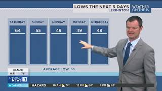 Robert Suhr Spectrum News 1 Lexington Forecast 8-23-25