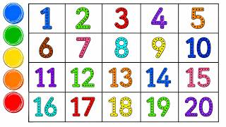Learn Numbers 1 to 20 |Colorful Number Tracing for Kids |Counting & Learning Numbers| Bunny Boo kids