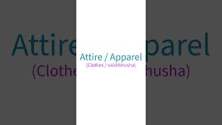 Attire and Apparel #attire #and #apparel #videos #vocabs #apparels #clothes #kapde #nyc