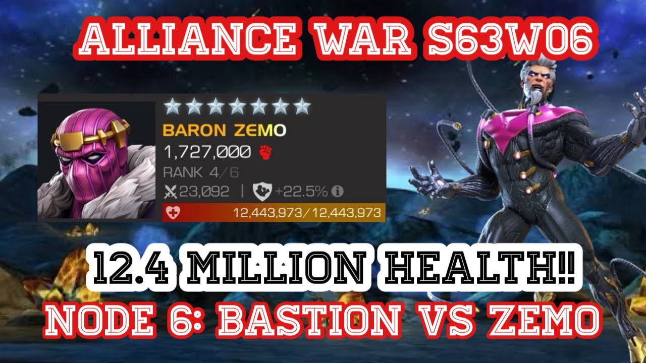 Biggest Scariest Zemo !! Alliance War S63W06 | MCOC