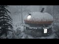 HOUSE IN THE FORM OF BURGER IN TEXAS IS COVERED WITH SNOW. HEAVY BLIZZARD. Wind Sounds for Sleeping