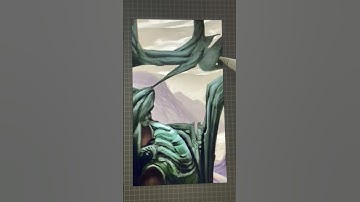 PROCREATE Painting Process (Landscape Alien) #procreateart #procreate