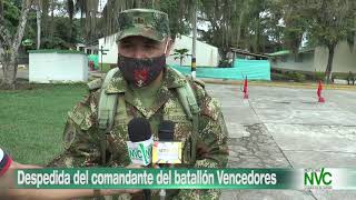 Despedida del comandante del batallón Vencedores