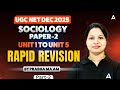UGC NET Sociology | Unit 1 To Unit 5 Rapid Revision | By Prabha Ma'am