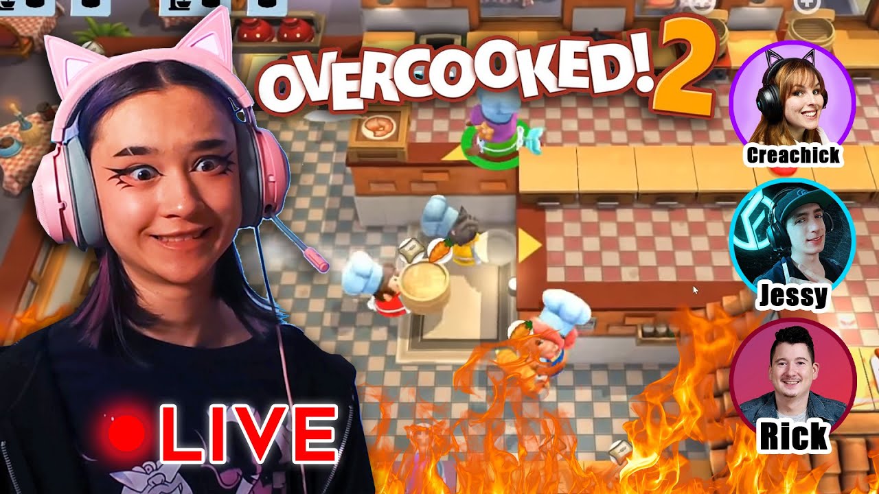 KALM BLIJVEN!!!! Overcooked spelen met Creachick, Rick en Jessy!