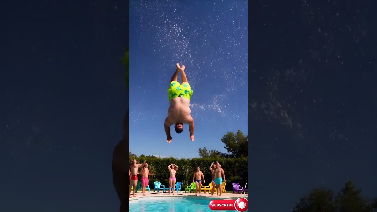 "When Big Man Goes Big Splash! 💦🤣"