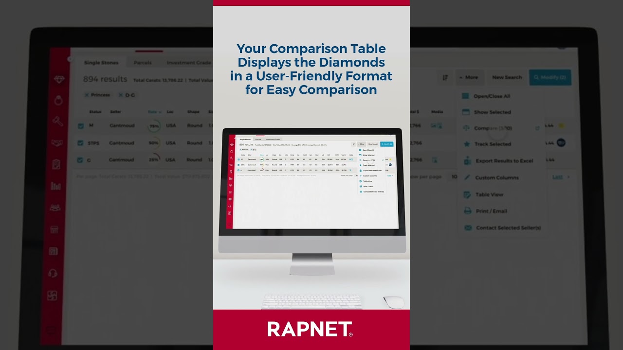 RapNet's Feature of the Week - Diamond Comparison Tool
