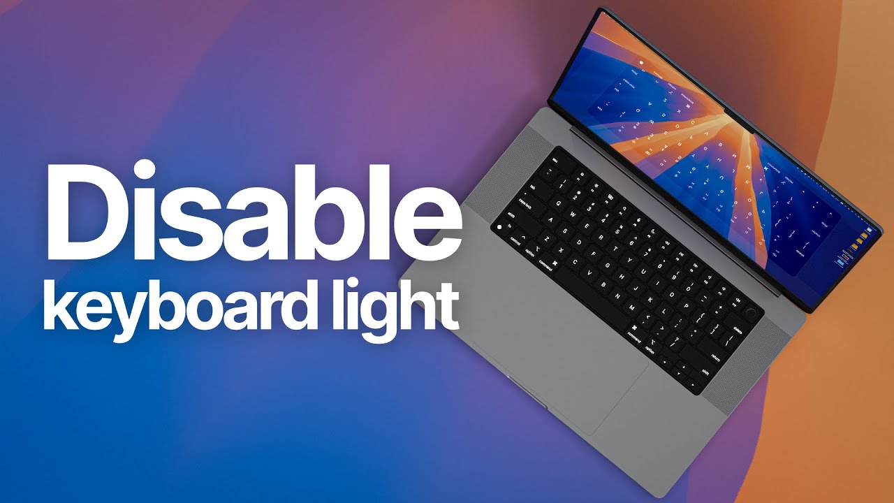 How To Turn Off Keyboard Light On a Mac - YouTube