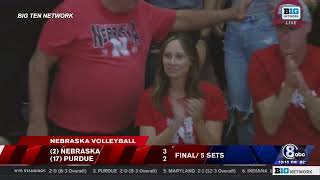 Nebraska volleyball survives scare from No. 17 Purdue