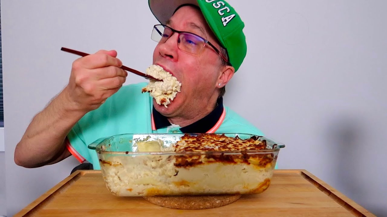 ASMR • Creamy • Chicken • Alfredo • Ravioli •  Lasagna • Mukbang Feast! Seanusca  Food!