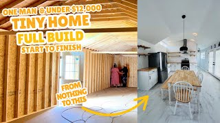 AFFORDABLE TINY HOME BUILD BY ONE MAN - START TO FINISH 8 MONTHS IN 20 MIN