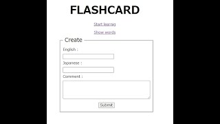 Sample Flashcard Web Application demo1