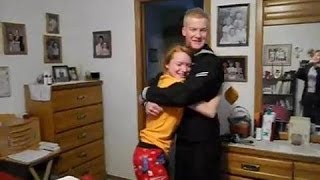 US Navy Sailor Surprise His Little Sister @grabagething